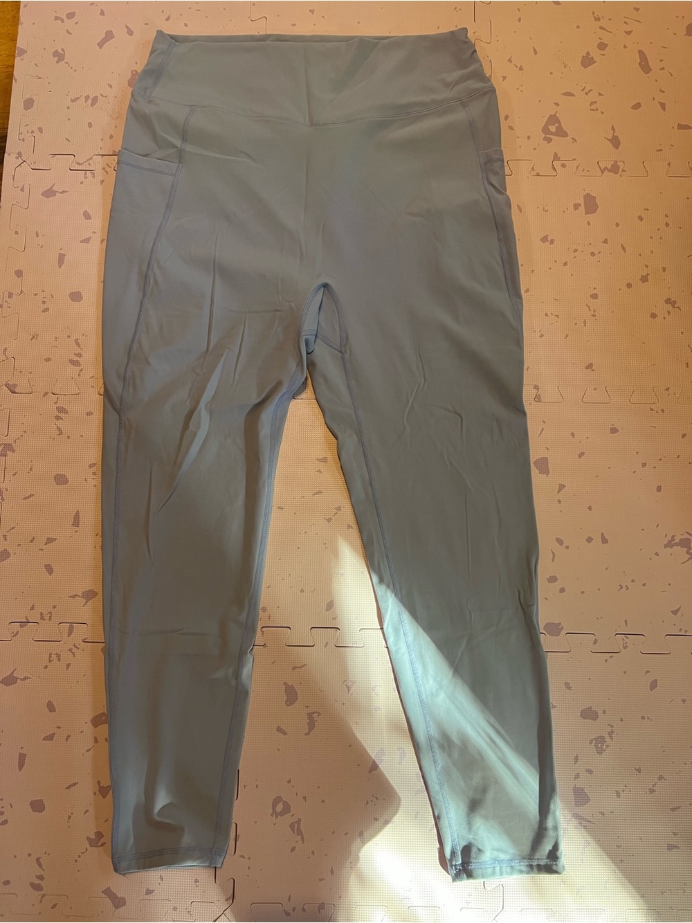 BuffBunny rainwater blue High-Waist Leggings with Side Pockets
